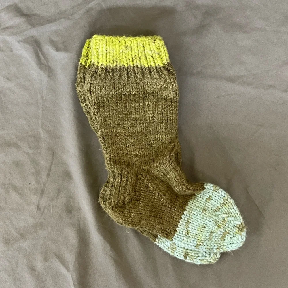 Three Pairs of Hand Knit Children’s Socks Size 1